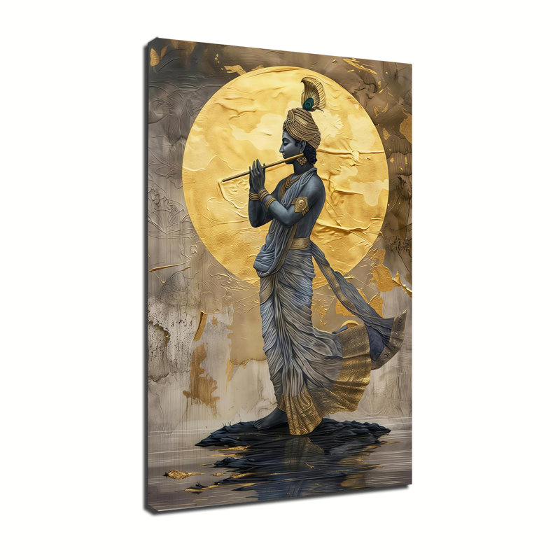 Affiche de Lord Krishna jouant de la flûte, 24x36inch