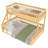 Twin XL over Queen Bunk Bed with Ladder & Safety Guardrails, Natural Wood Finish – Kids, Teens & Guest Bunk Bed-1463860464-1463860465