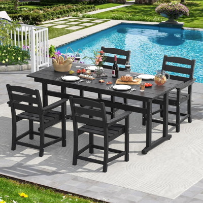 Ensemble de table de salle à manger 5 pièces, ensemble de mobilier de patio