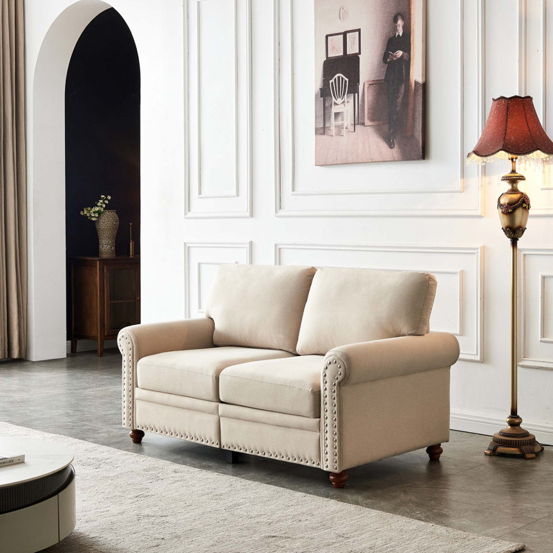 Revêtement avec causeuse avec rangement, Beige
