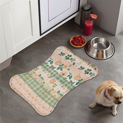 Tapis d'alimentation en forme d'os 1 pièce Gentle Blossom Lines