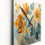 Teal Orange Botanical Fragments I - Horloges murales Abstract Botanicals-98990071