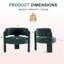 Chaise d'appoint demi-tonneau Mid-Century moderne (ensemble de 2, VERT)-788090635