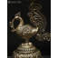 Petite lampe paon en laiton 3 pouces