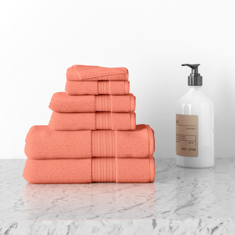 Leone 100% Cotton Plush Mulit-Size Set, Wild Salmon
