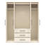 Cleverton 4 Door 3 Drawer Wardrobe with Mirror-121039414