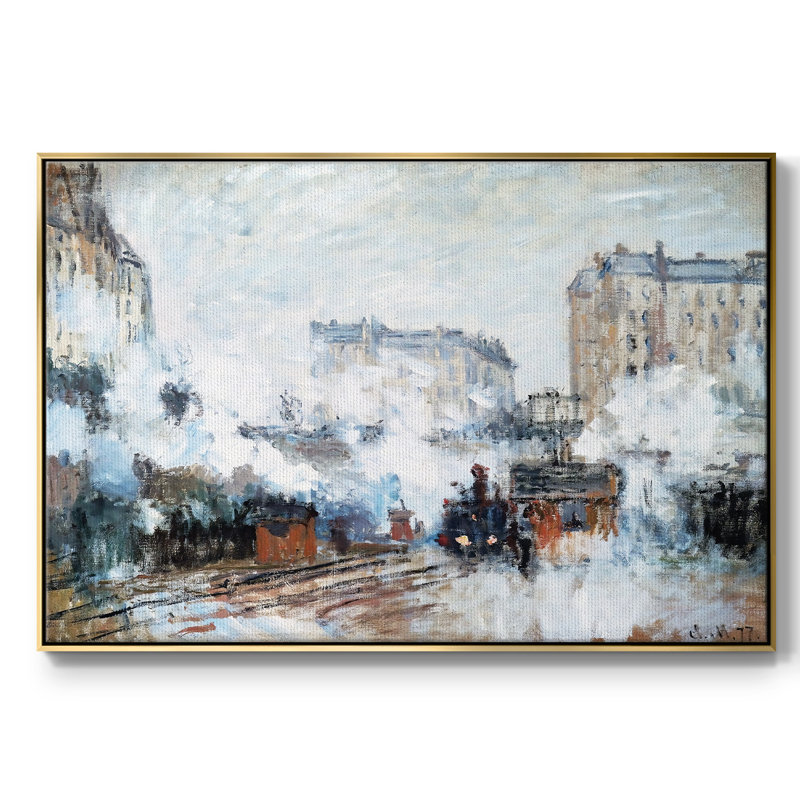 Saint encadré sur toile, H 25 po x l 37 po x P 2 po, Or
