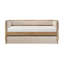 Lit de jour moderne 1pc avec lit gigogne escamotable beige Boucle touffeté chambre à coucher Mobilier de style transitionnel finition naturelle