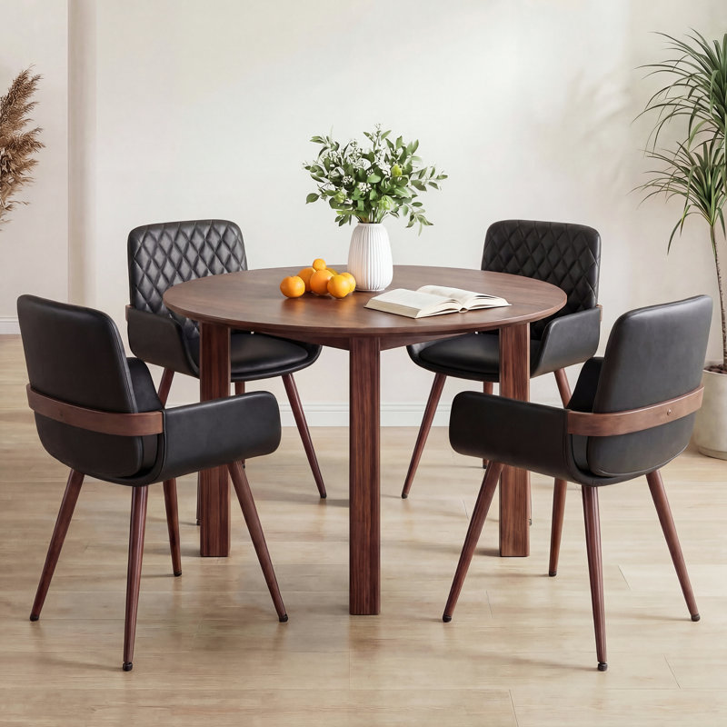 Malvino Upholstered Dining Chair, Black