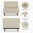 Jazariah Upholstered Pillow Back Convertible Chair-1365605297