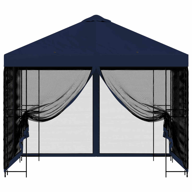 vidaXL Garden Gazebo Polyester and Steel, Blue