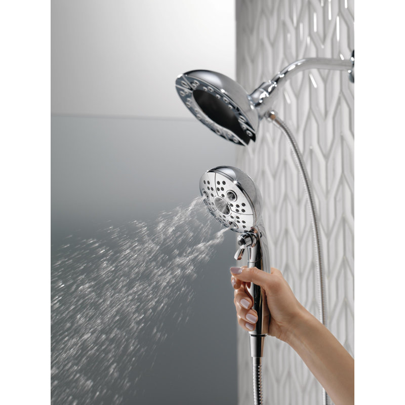 Pomme de douche universelle avec technologie H2Okinetic, Chrome