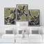 Abstrait vert géométrique, feuille de fleur, art naturel de style Mid-Century Boho, art mural, salon-102833278-102833279