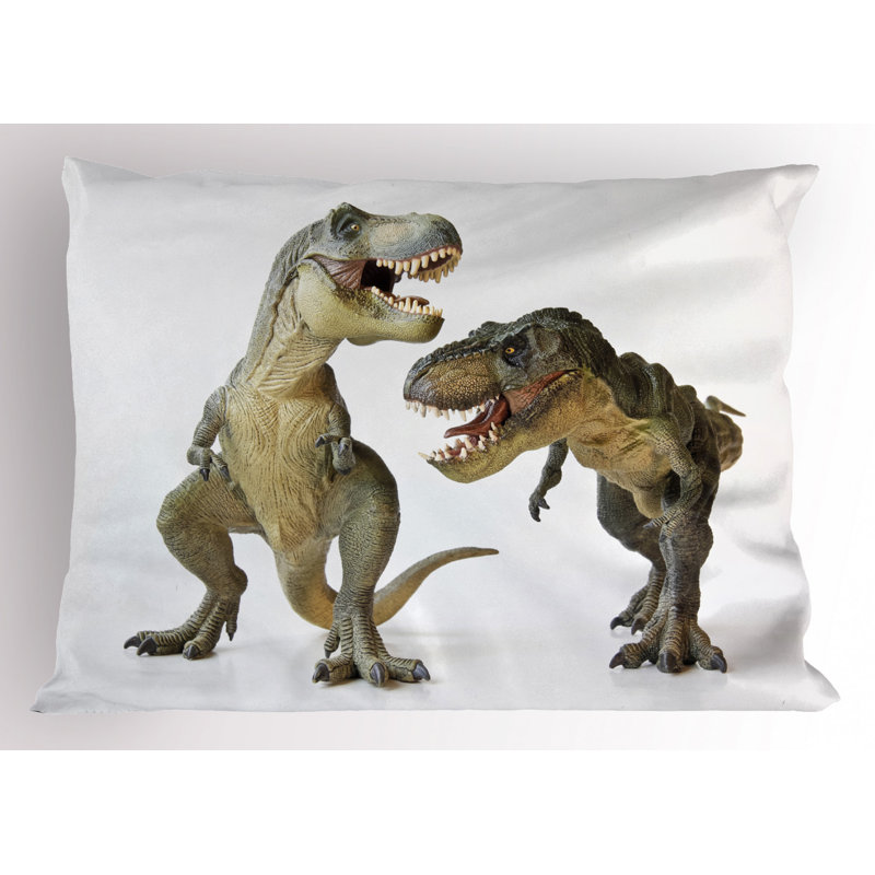 Standard Queen Dinosaur Print Polyester Pillow Sham