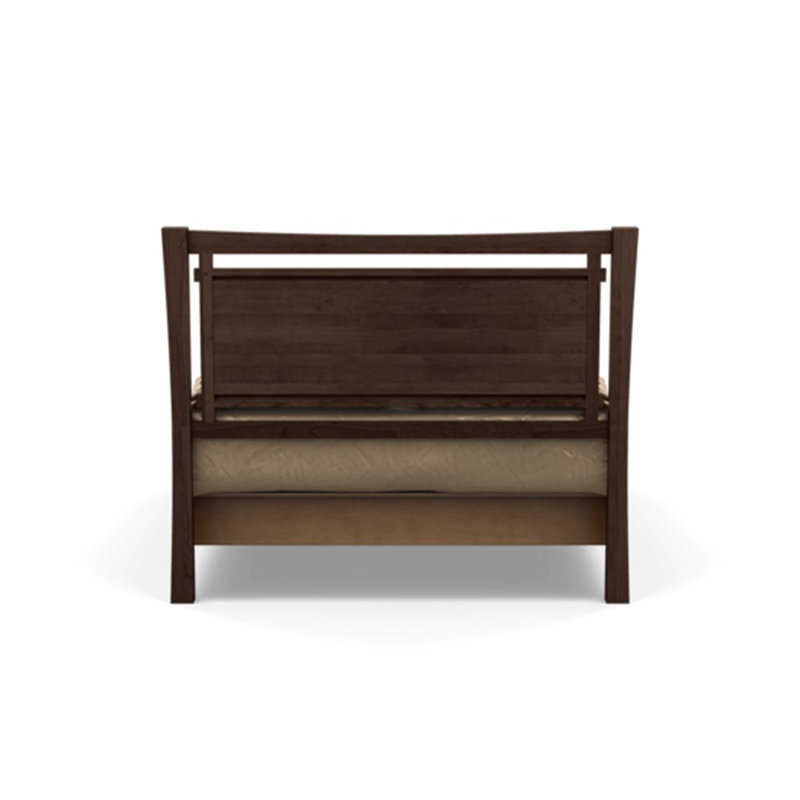 Monterey Upholstered Storage Bed, Queen, Smoke Cherry, Ebony Leather