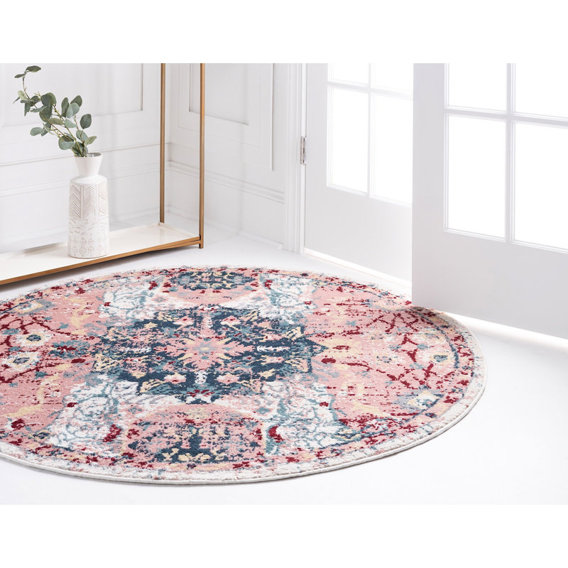 Endel Abstract Indoor Rug, Round 5'