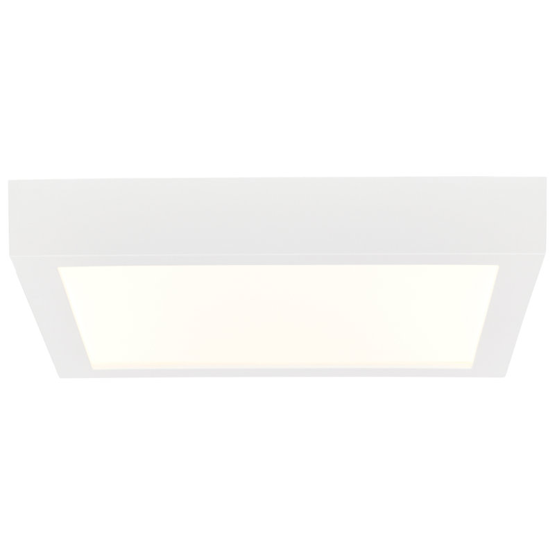 Skiljo Acrylic Flush Mount, 1" H x 7" W x 7" D, White