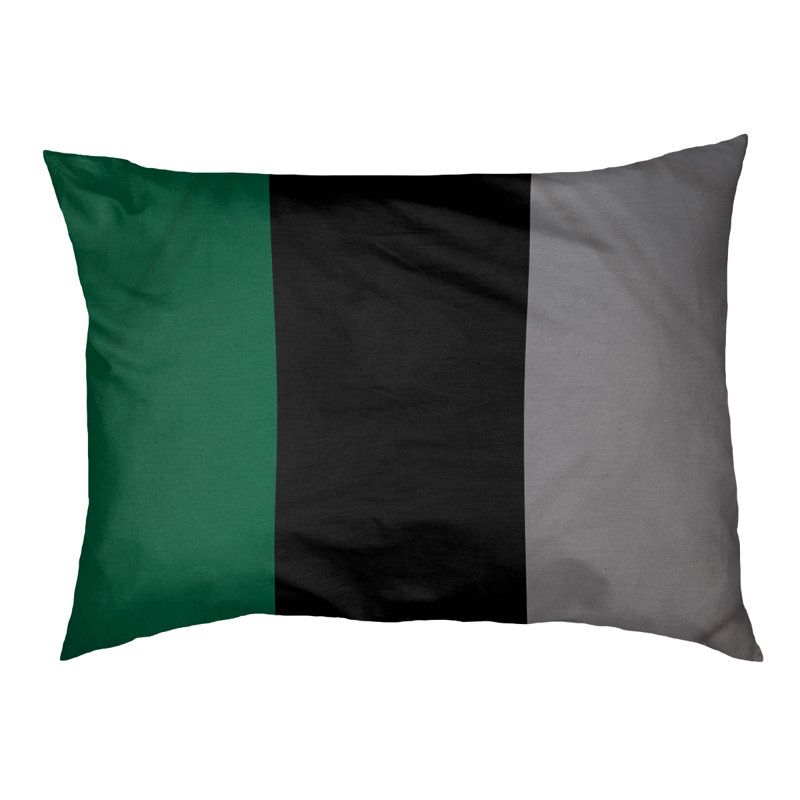 Coussin Designer, Petit (L 18 po x l 28 po), Victoire vert / noir / argent