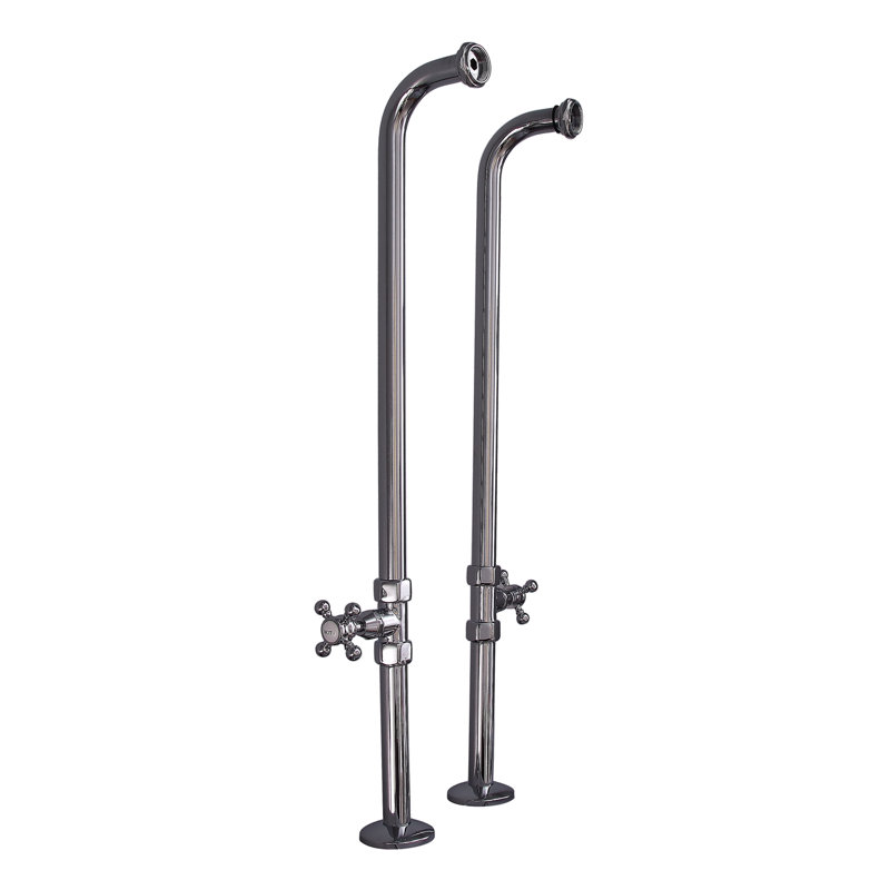 Baignoire autoportante 34 ", Chrome poli, H 31 po x l 4 po x P 4,25 po