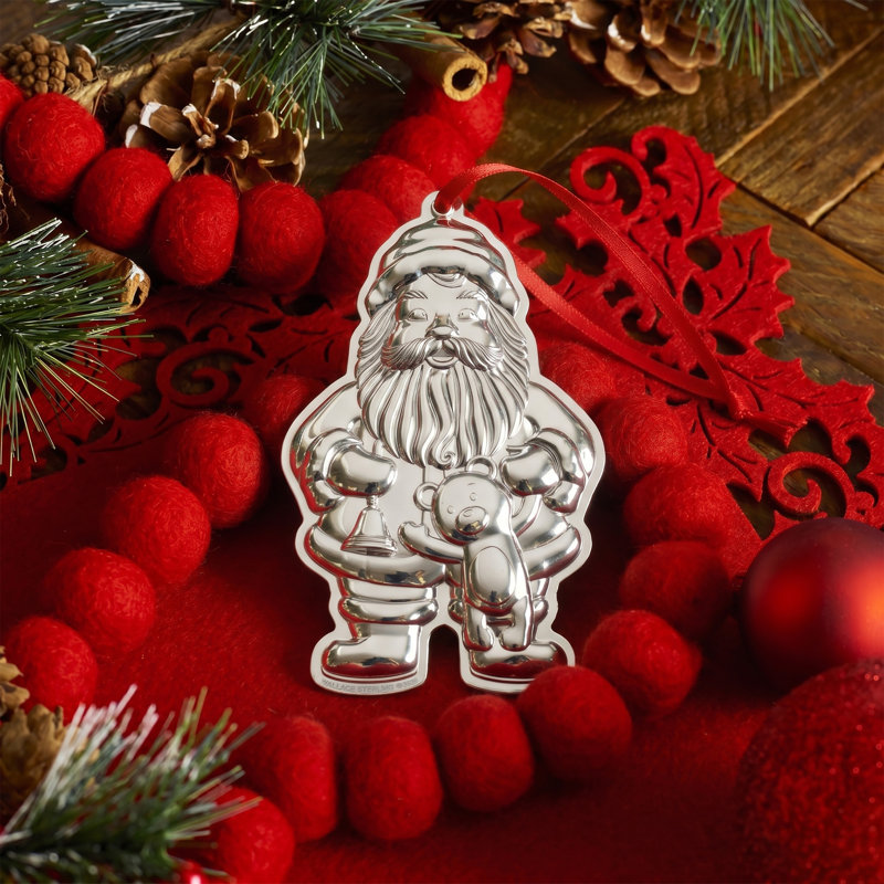 Wallace 2026 Sterling Santa Ornament, 10th Edition