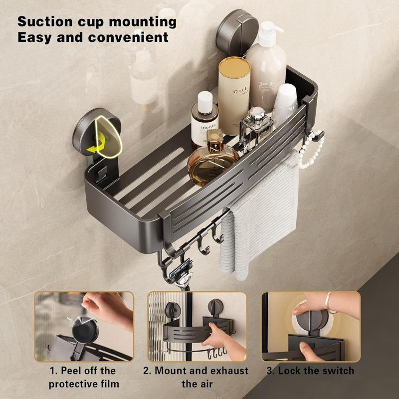 Shower Caddy Suction Shower Shelf