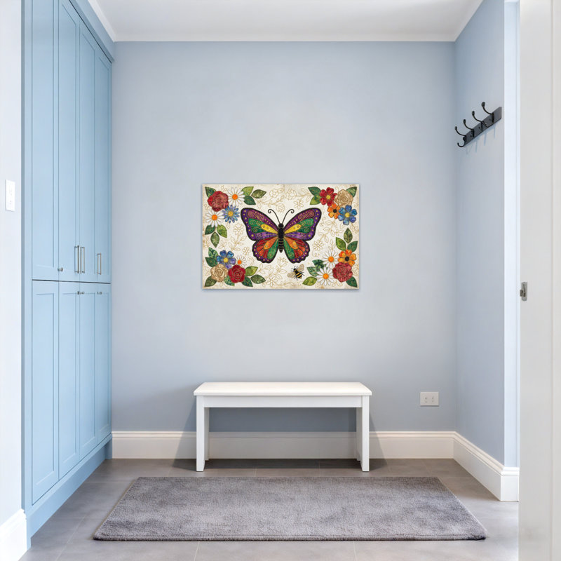 Animaux, motif de jardin floral avec motif de papillons