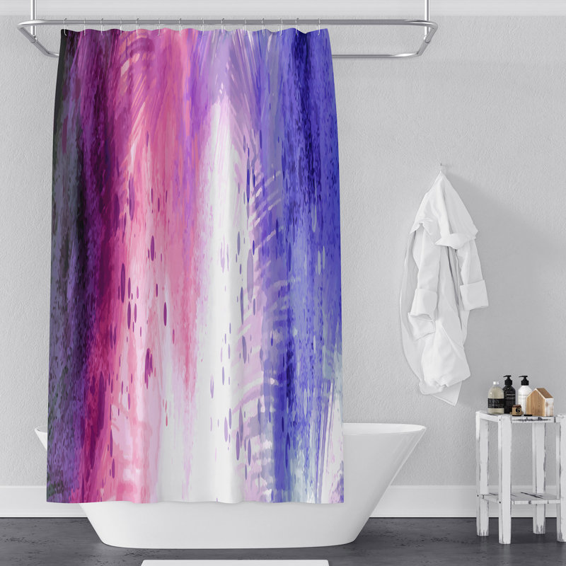 Abstract Shower Curtain, 93" H x 70" W