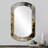 White And Gold Modern Abstract III - Abstract Asymmetrical Shapes - Modern Large Wall Mirror-1505406563