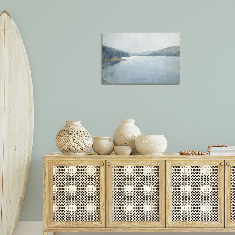  Art mural sur toile Faded Distant Mountains par LSR Design Studio, H 16 po x l 24 po
