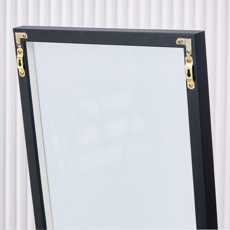 Miroir Quinnisha, H 59 po x l 15,7 po, Noir, Bois massif