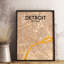 « detroit »-impression d’art graphique sans cadre sur papier-31736915