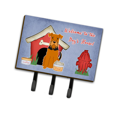 Porte-clés ou laisse de airedale dog house