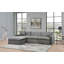 Canapé modulaire Conrad en tweed gris clair