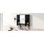 Armoire de rangement murale moderne, armoire de salle de bain murale avec miroir, armoire à pharmacie avec barre à serviettes