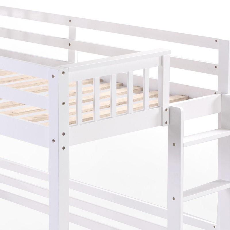 Lit mezzanine simple Kaynath avec bureau intégré et armoire