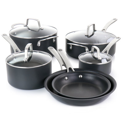 Batterie de cuisine antiadhésive en aluminium 10 pièces Martha Stewart