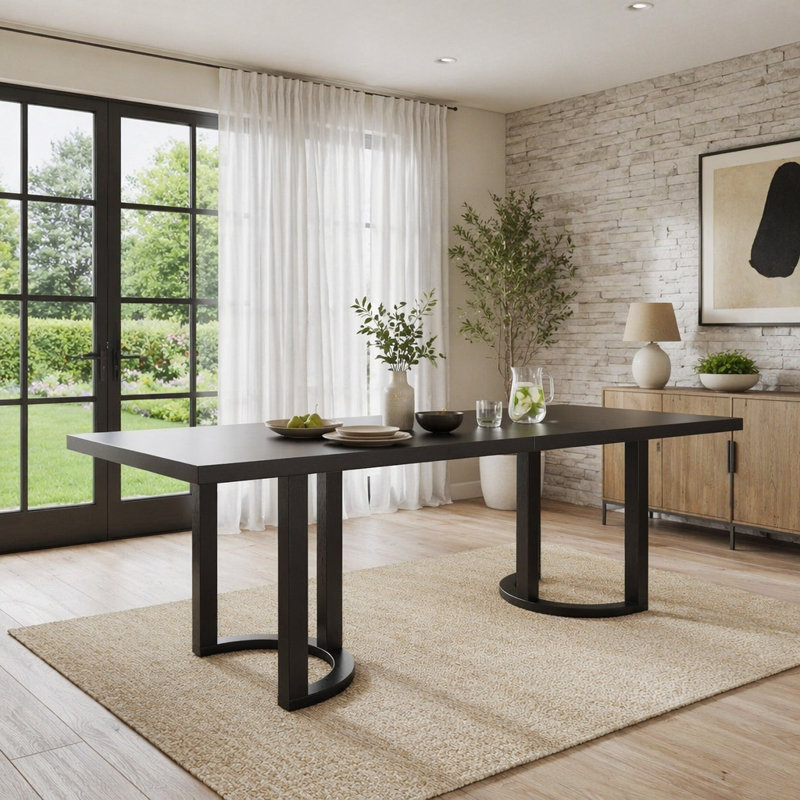 95"Dining Table, Black