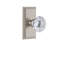 Grandeur Carré Plate Passage with Fontainebleau Crystal Door Knob-1139815875-1139815883