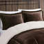 Édredon pour très grand lit - To 1 édredon, 2 taies décoratives, coussin décoratif doux et confortable de couleur brune, tissu inversé douillet: l 20 po x l 36 po x l 18 po x l 18 po-118754061-118754059
