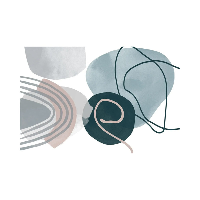 «Blue Lines Minimalisme I» par Irena Orlov, impression sur toile tendue, H 40 po x l 60 po x 1,5 po