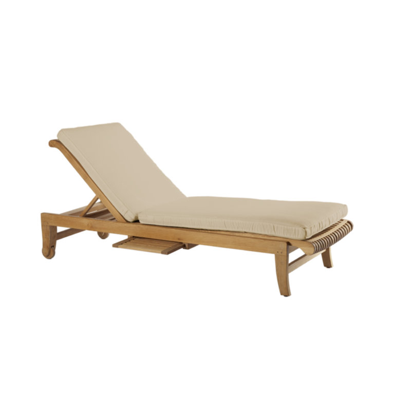 Maisonet Outdoor Teak Chaise Lounge