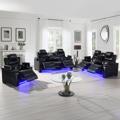 Valmont Prestige 3-Piece LED Console Power Reclining Set