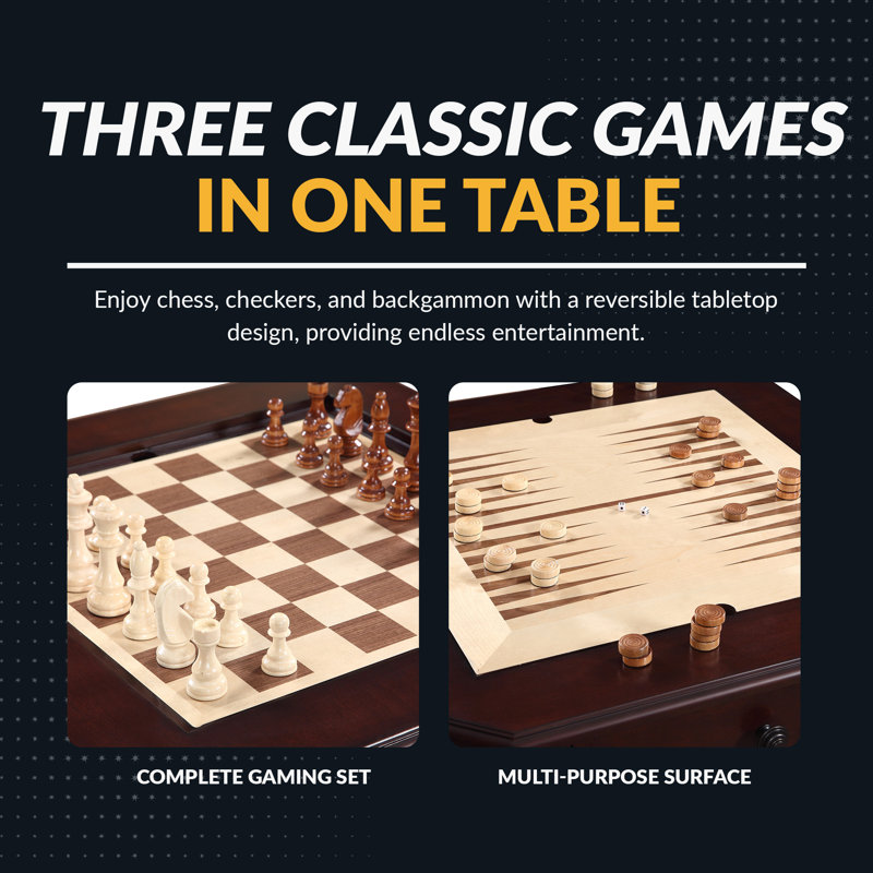 28" Chess & Backgammon Table