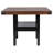 Patter Counter Height Dining Table, Shelf, 60 Inch Black Brown Wood
