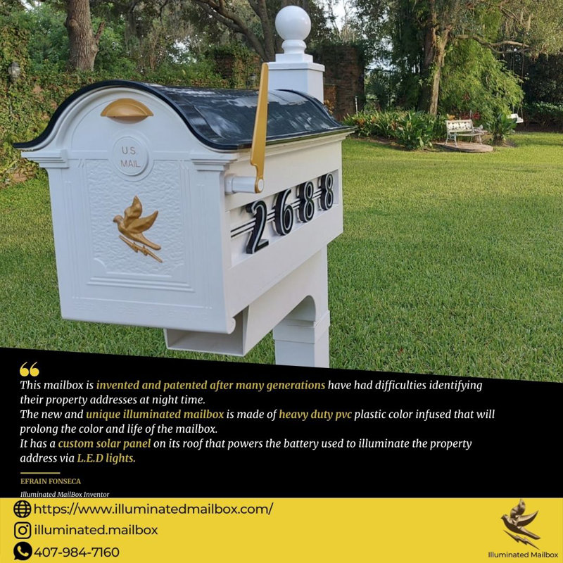 Plastic Post Mounted Mailbox
