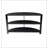 Kalne Console Table Half Moon Shape with 2 Open Shelves
