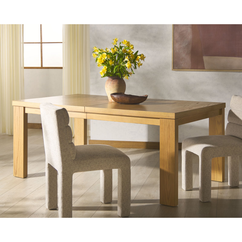 Desmond Extendable Wood Dining Table, Natural