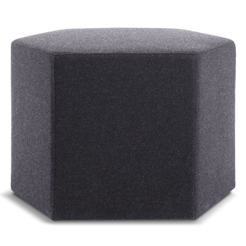 Hecks Hexagon Ottoman, Vesper Charcoal