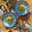 Denby Azure Haze Coupe Set Of 4 Pasta Bowls