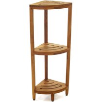 Bastian Hanging Bathroom Teak Shelf - Five Shelves - Natural Teak